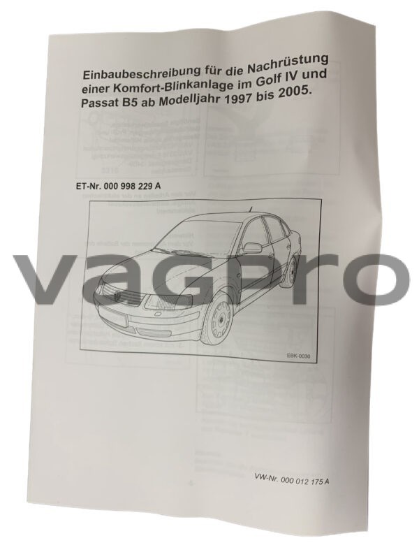 Richtingaanwijzer Comfort Module (Komfort Blinker) – 000998229A - Afbeelding 2